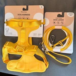 Wild One Medium Harness & Leash Bundle for Dogs - Yellow
